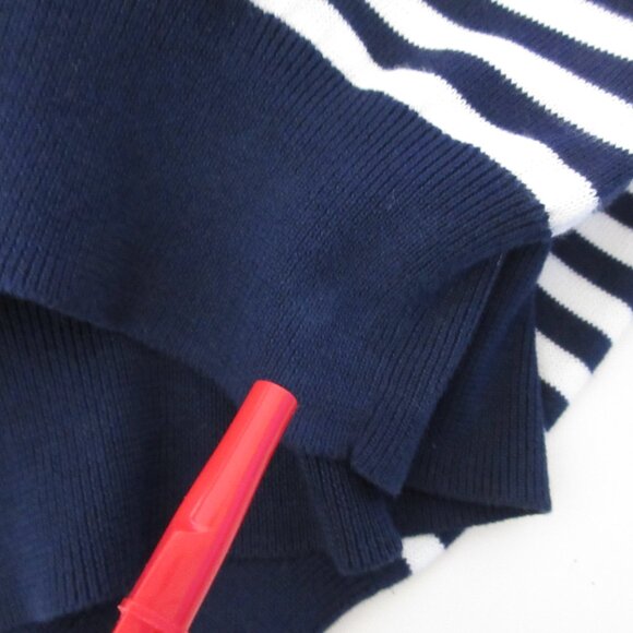 Brooks Brother Sweater Men XL Blue White Stripe Cotton Career Office Casual NWT‎ - Picture 12 of 14